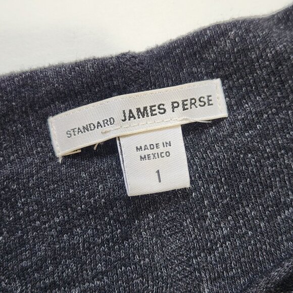 James Perse Dress Size 1 Small Black Raglan Long Sleeve Cowl Neck Sheath - Picture 4 of 10